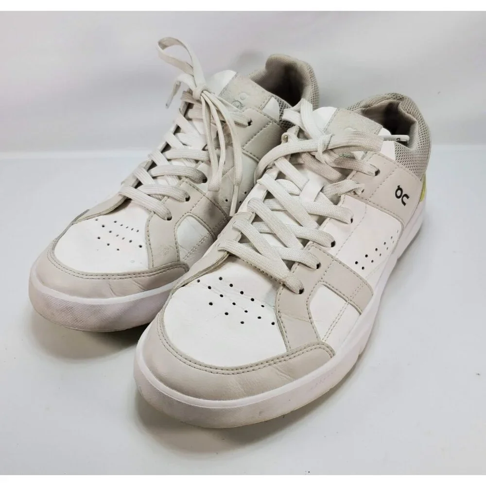 On THE ROGER Clubhouse CloudTec Womens 9 Tennis Sneakers White‎ Yellow